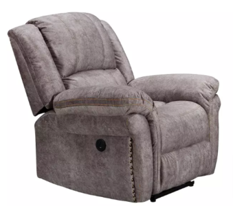 Brown Power Recliner with USB Charging