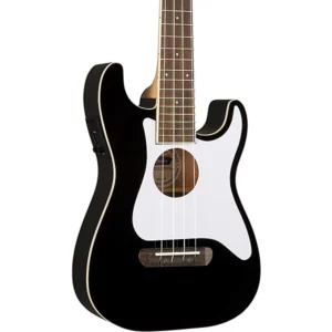 Fender Fullerton Stratocaster Acoustic-Electric Ukulele Black 